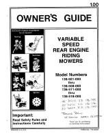 MTD 136-501-000 Owner'S Manual preview