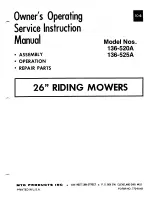 MTD 136-520A Owner'S Operating Service Instruction Manual предпросмотр