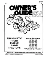 MTD 137-320-000 Owner'S Manual preview