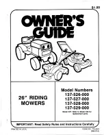 Предварительный просмотр 1 страницы MTD 137-526-000 Owner'S Manual