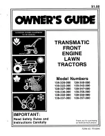 MTD 138-320-000 Owner'S Manual preview