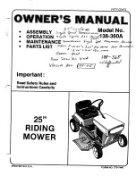 MTD 138-360A Owner'S Manual preview