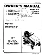 MTD 138-380A Owner'S Manual предпросмотр