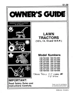 Предварительный просмотр 1 страницы MTD 138-722-000 Owner'S Manual