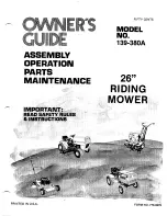 Предварительный просмотр 1 страницы MTD 139-380A Owner'S Manual