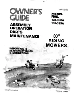 Предварительный просмотр 1 страницы MTD 139-390A Owner'S Manual