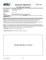 MTD 13AL91KS066 Service Advisory preview