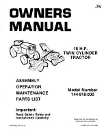 Preview for 1 page of MTD 144-918-000 Owner'S Manual