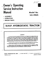 MTD 145-990A Owner'S Operating Service Instruction Manual предпросмотр