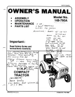 Preview for 1 page of MTD 148-760A Owner'S Manual