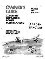 Предварительный просмотр 1 страницы MTD 149-810A Owner'S Manual