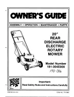 Предварительный просмотр 1 страницы MTD 181-304E000 Owner'S Manual