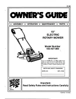 Предварительный просмотр 1 страницы MTD 183-427-000 Owner'S Manual