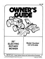 Предварительный просмотр 1 страницы MTD 187-070-000 Owner'S Manual