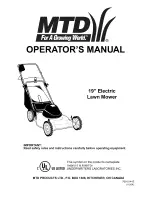 Preview for 1 page of MTD 18A-V17-800 Operator'S Manual