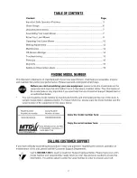 Предварительный просмотр 2 страницы MTD 18A-V17-800 Operator'S Manual