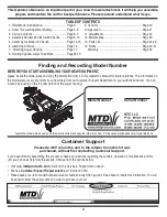 Preview for 2 page of MTD 190-032-10 Operator'S Manual