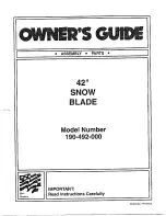 MTD 190-492-000 Owner'S Manual preview