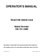 Preview for 1 page of MTD 190-751-OEM Operator'S Manual