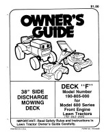 Предварительный просмотр 1 страницы MTD 190-805-000 Owner'S Manual