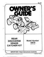 Предварительный просмотр 1 страницы MTD 19079 Owner'S Manual