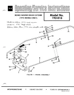 Предварительный просмотр 1 страницы MTD 192-015 Operating/Service Instructions