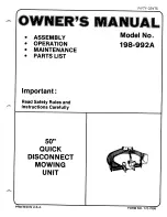 MTD 198-992A Owner'S Manual preview