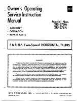 MTD 215-370 A Owner'S And Service Manual preview