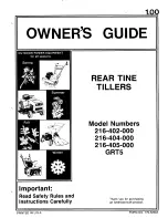 MTD 216-402-000 Owner'S Manual preview