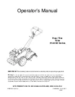 MTD 21A-450 Series Operator'S Manual preview