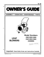 Предварительный просмотр 1 страницы MTD 240-692-000 Owner'S Manual