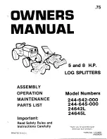 MTD 244-642-000 Owner'S Manual preview