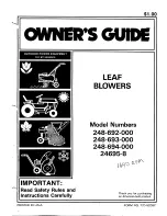 MTD 24695-8 Owner'S Manual preview