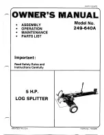 MTD 249-640A Owner'S Manual preview