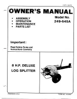 MTD 249-645A Owner'S Manual preview