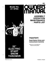 Preview for 1 page of MTD 311-976A Owner'S Manual