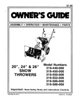 MTD 319-440-000 Assembly, Operating, And Maintenance  Instructions preview