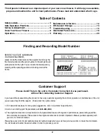 Предварительный просмотр 2 страницы MTD 31AS3BAD516 Operator'S Manual