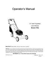 Предварительный просмотр 1 страницы MTD 378Q Operator'S Manual