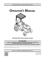 Предварительный просмотр 1 страницы MTD 490-900-0067 Operator'S Manual