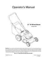 Preview for 1 page of MTD 549 Series Operator'S Manual