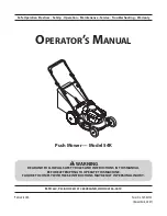 Предварительный просмотр 1 страницы MTD 54K Operator'S Manual