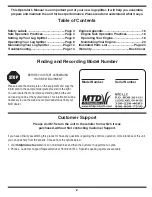 Preview for 2 page of MTD 5DM Series Operator'S Manual