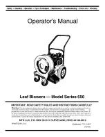 MTD 650 Series Operator'S Manual preview