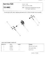 Предварительный просмотр 1 страницы MTD 753-0882 Service Manual