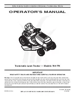 MTD 760-779 Operator'S Manual preview