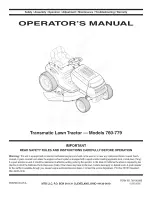 Предварительный просмотр 1 страницы MTD 769-01598B Operator'S Manual