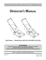 MTD 800 Series Operator'S Manual preview