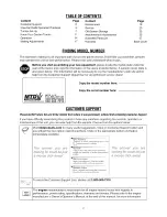 Preview for 2 page of MTD 808H Series Operator'S Manual