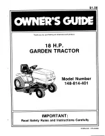 MTD 814 Owner'S Manual предпросмотр